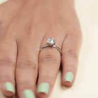 Old European Round Cut Solitaire Engagement Ring