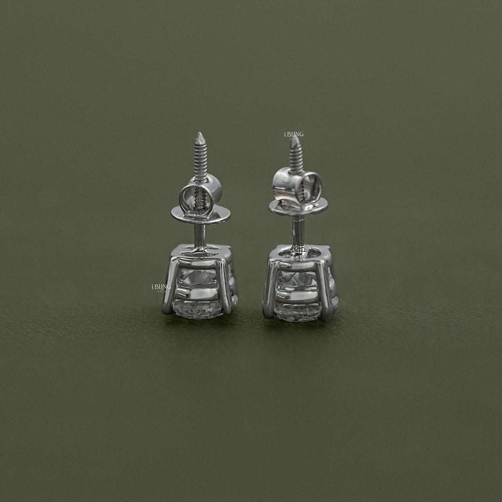 Old European Round Cut Stud Earrings