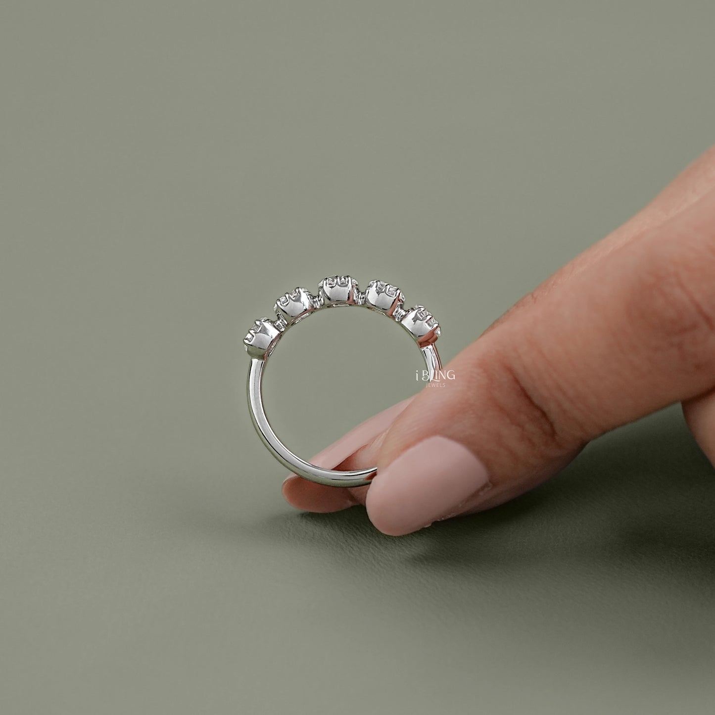 Old Mine Cushion Cut Five Stone Ring 5 Stone Ring