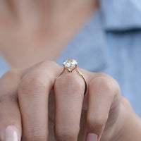 Old Mine Cushion Diamond Hidden Halo Engagement Ring