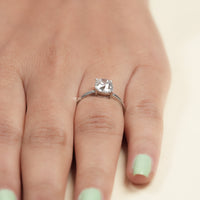 Old Mine Cushion Lab Diamond Solitaire Engagement Ring