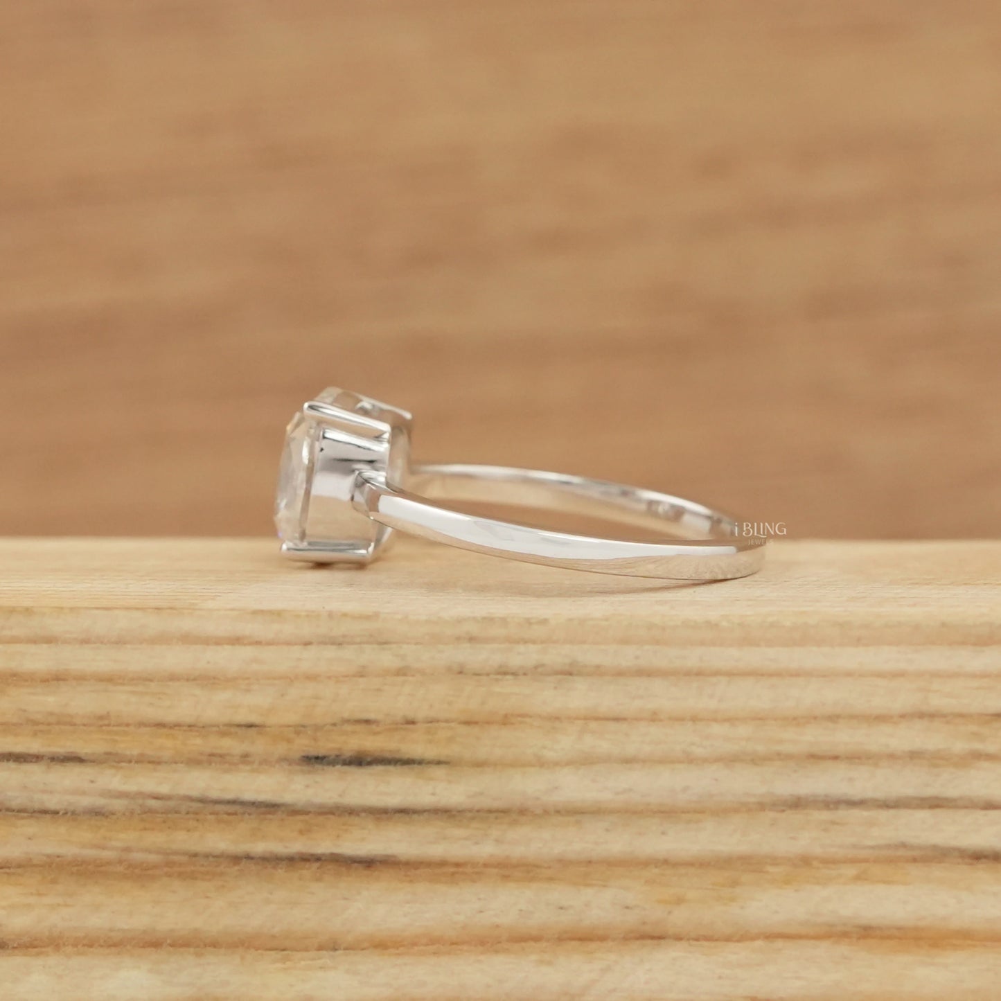 Old Mine Cushion Lab Diamond Solitaire Engagement Ring