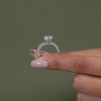 Old European Round Diamond Accent Set Wedding Ring