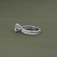 Old European Round Diamond Accent Set Wedding Ring