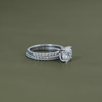 Old European Round Diamond Accent Set Wedding Ring