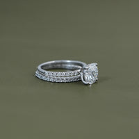 Old European Round Diamond Accent Set Wedding Ring
