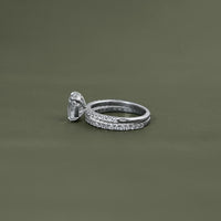 Old Mine Elongated Cushion Bridal Ring Sets