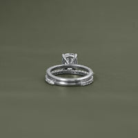 Old Mine Elongated Cushion Bridal Ring Sets