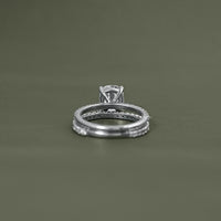 Old Mine Elongated Cushion Bridal Ring Sets