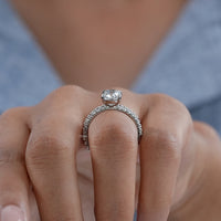 Old Mine Elongated Cushion Bridal Ring Sets