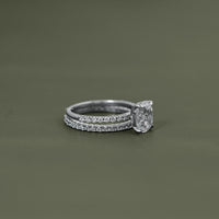 Old Mine Elongated Cushion Bridal Ring Sets