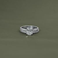 Old Mine Elongated Cushion Bridal Ring Sets