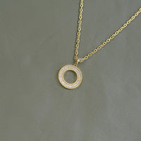 Open Circle Round Lab Diamond Pendant