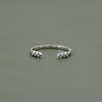 Round Diamond Open Cuff Wedding Ring