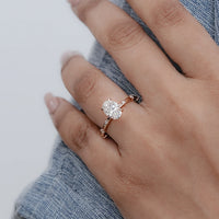 Oval Cut Lab Grown Diamond Engagement Ring