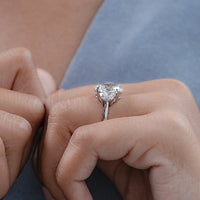 Oval Cut Diamond Three stone Engagement Ring