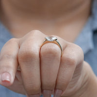 East-West Set Oval Cut Diamond Engagement Ring