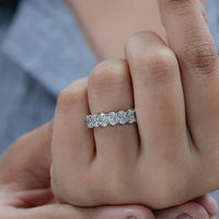Oval Lab Grown Diamond Wedding Band