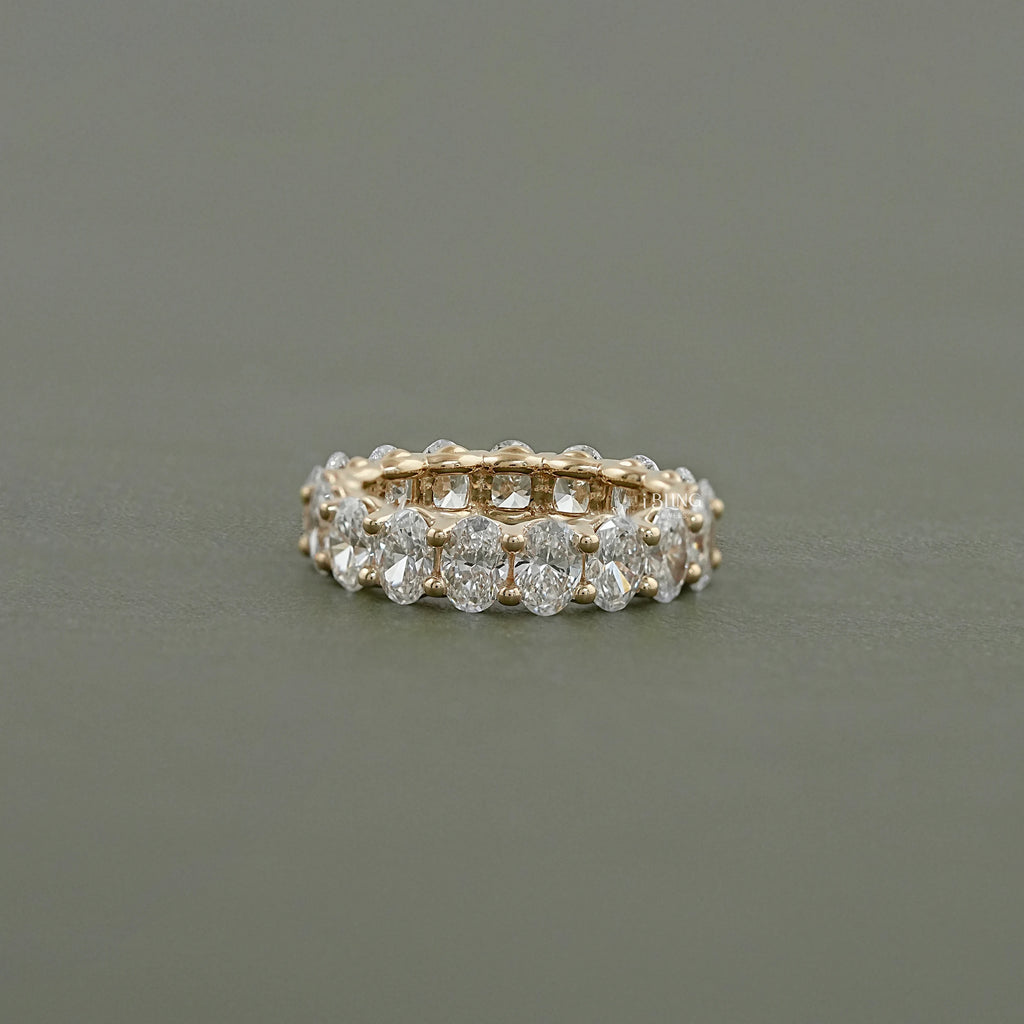 Oval Lab Diamond Eternity Wedding Band
