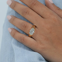 Oval Cut Diamond Half Bezel Set Solitaire Ring
