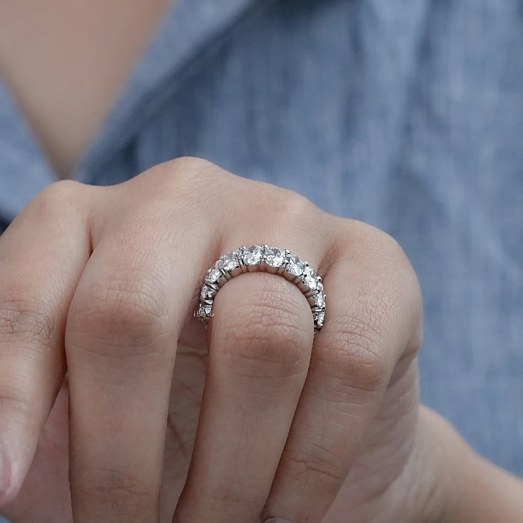 Oval Lab Grown Diamond Wedding Band