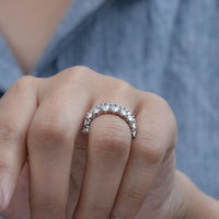 Oval Lab Grown Diamond Wedding Band