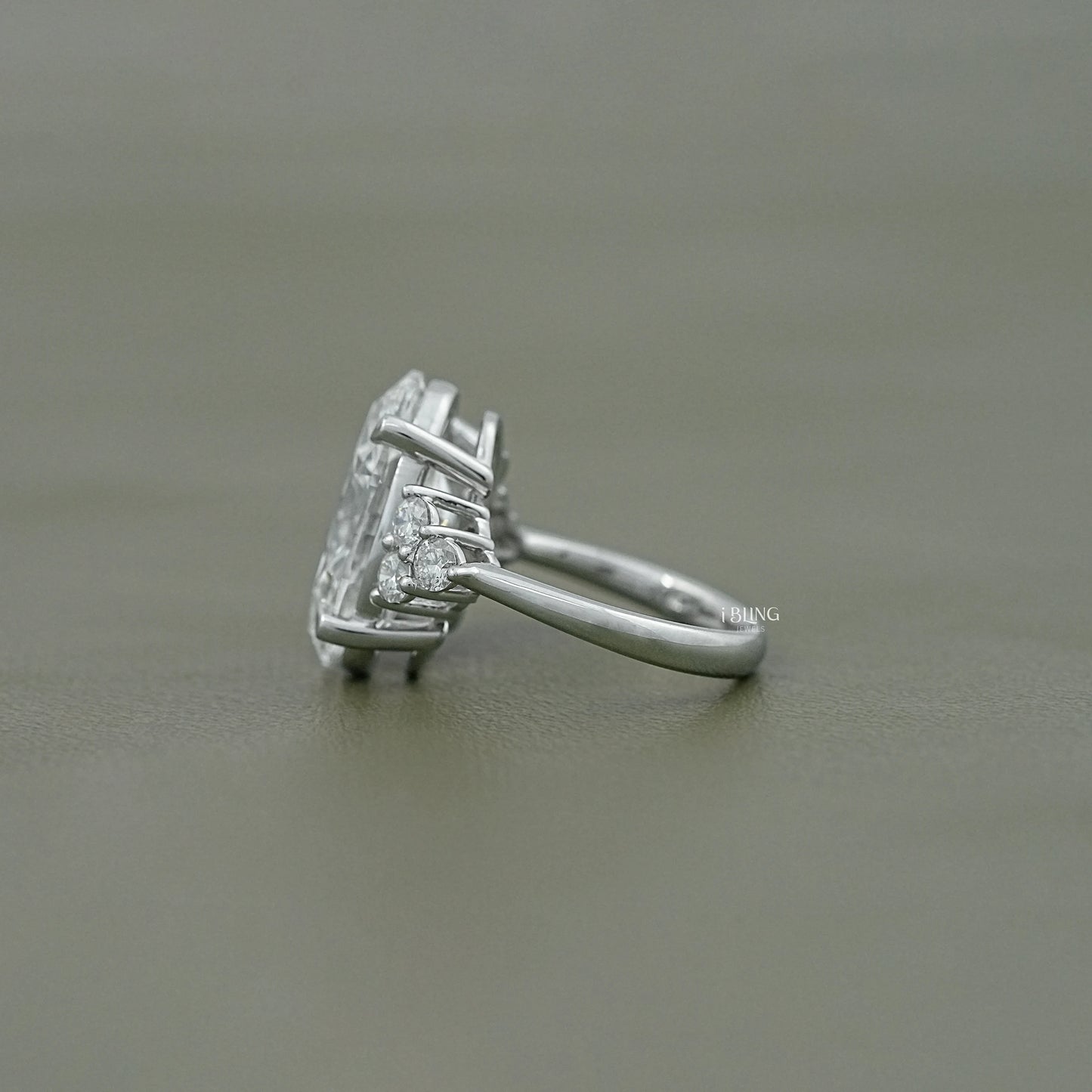Oval Cut Lab Diamond Engagement Ring Solitaire Ring