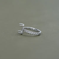 Oval Shape Semi Mount Lab Diamond Engagement Ring