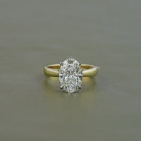 Oval Cut Lab Grown Diamond Solitaire Engagement Ring