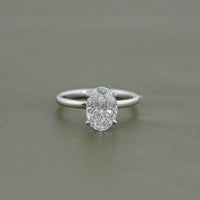 Oval Lab Diamond Solitaire Engagement Ring