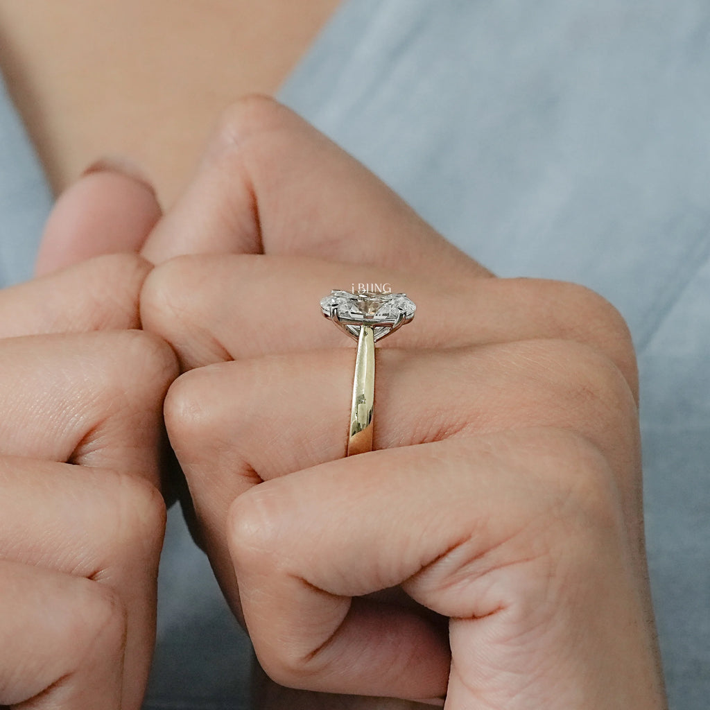 Oval Cut Lab Grown Diamond Solitaire Engagement Ring