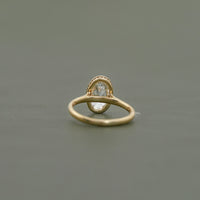 Oval Diamond Hidden Halo Engagement Ring