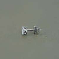 Oval Cut Diamond Screw Back Earrings