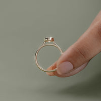 Bezel Oval Lab Diamond Solitaire Engagement Ring