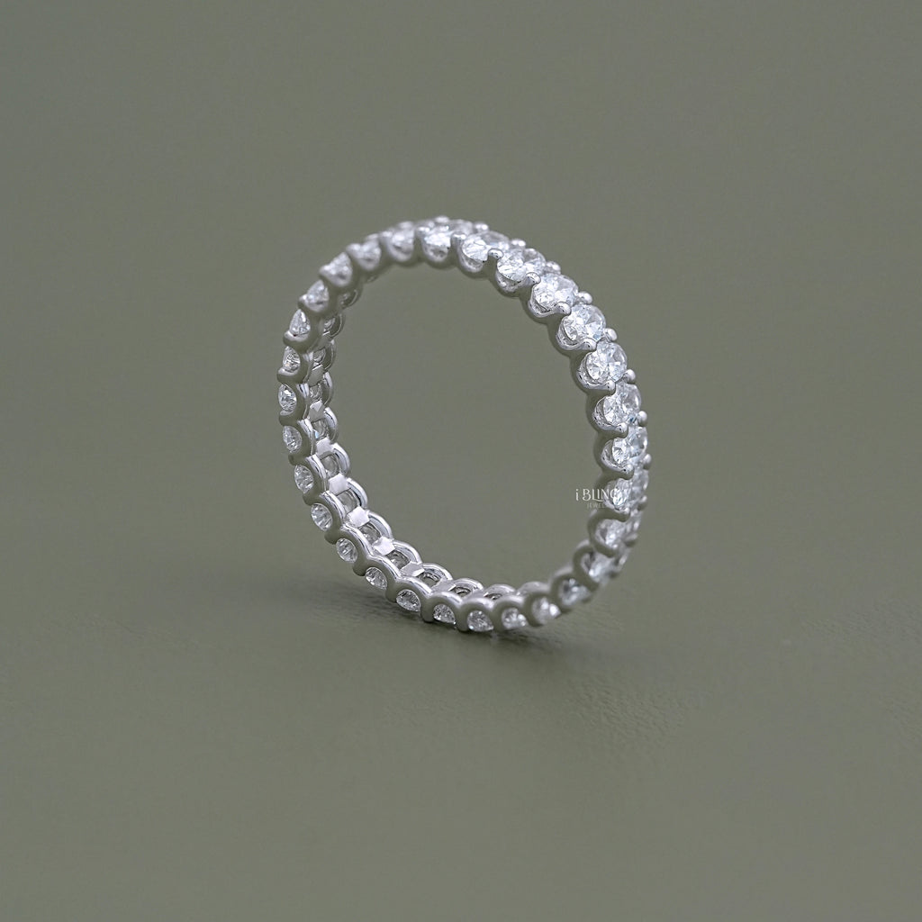 Oval Cut Lab Diamond Full Eternity Wedding Band