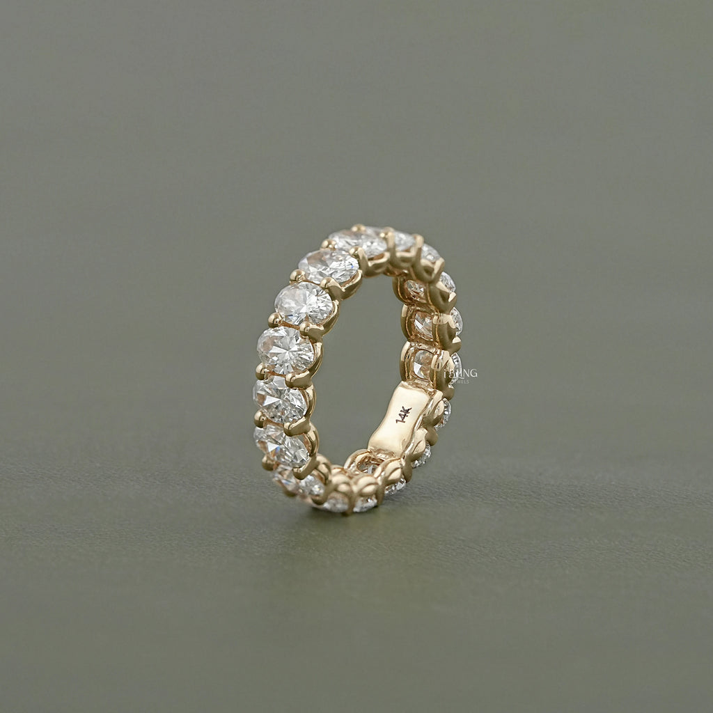Oval Lab Diamond Eternity Wedding Band