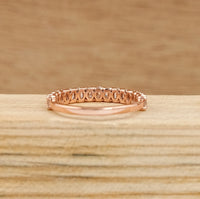 Oval Lab Diamond Half Eternity Wedding Band
