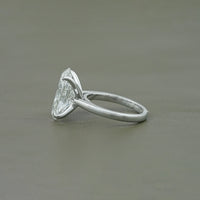 Oval Diamond Bridge Accent Engagement Ring