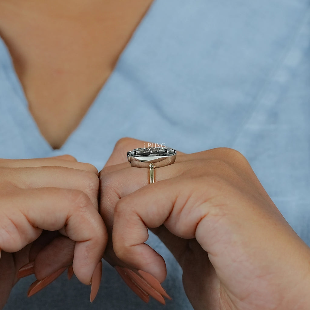Georgian Style Oval Solitaire Lab Grown Diamond Ring