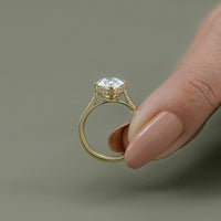 Oval Cut Lab Solitaire Diamond Engagement Ring