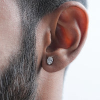 Oval Cut Diamond Screw Back Earrings