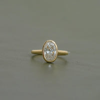 Oval Diamond Hidden Halo Engagement Ring