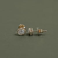Oval Cut Lab Diamond Bezel Set Stud Earrings