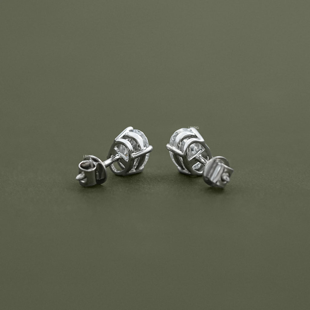 Oval Lab Diamond Stud Earrings