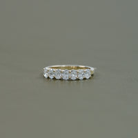 Seven Stone Oval Lab Diamond Wedding Band