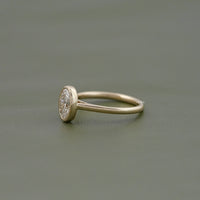 Bezel Oval Lab Diamond Solitaire Engagement Ring