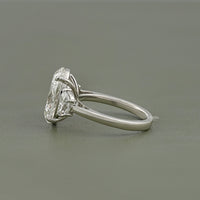 Oval Lab Grown Diamond Three Stone Ring