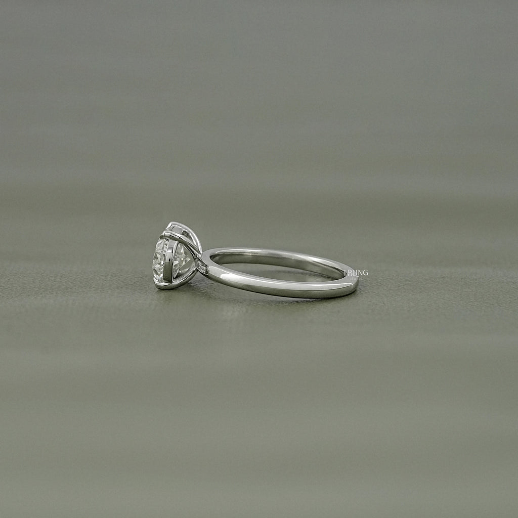 Oval Cut Lab Diamond Solitaire East West Ring