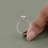 Oval Lab Diamond Solitaire Engagement Ring