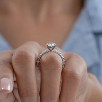 Oval Cut Solitaire Set Bridal Ring For Wedding